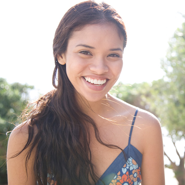 young woman smiling