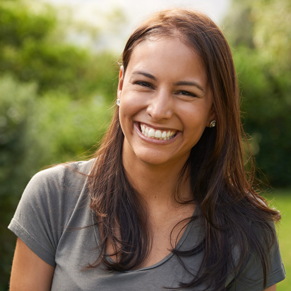 young woman smiling