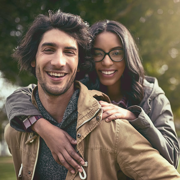 couple smiling